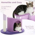 thumbnail image 4 of PAWZ Road 32" Flower Cat Tree Tower with Cat Scratching Posts Perch for Indoor Small Cats, Purple, 4 of 9