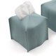 thumbnail image 3 of Porta pañuelos con soporte de almacenamiento de cuero, contenedor decorativo moderno portátil Verde, 3 of 9