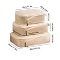 thumbnail image 3 of Travel Packing Organizers, Compression Packing Cubes for Travel, Packing Bags for Travel, Luggage Organizer Bags Set, 3-Piece Beige Lightweight Expandable Clothing Storage, 3 of 8