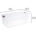 thumbnail image 3 of 4-Pack 110 Quart ClearView Latch Box Stackable Organizer Bins with Secure Lids for Home Storage, 3 of 7