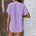 thumbnail image 4 of Weikingp Womens T Shirts Loose Fit Cute Summer Tops For Women Summer Tops For Teens Trendy Summer Short Sleeve Tops For Women Womens Work Tops Purple 5XL, 4 of 9