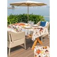 thumbnail image 4 of Outdoor Tablecloth with Umbrella Hole and Zipper, Orange Yellow Fall Rectangle Table Cloth 60x84 Inch Waterproof Tablecloth, Thanksgiving Pumpkins Botanical Vintage Picnic Table Cover for Patio, 4 of 7
