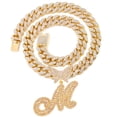 thumbnail image 7 of 2023 New Bling A-Z Letter Pendant Necklace For Women Iced Micro Paved Butterfly Letters Necklace Miami Cuban Chain Trend Jewelry   Gift QY, 7 of 7