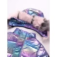 thumbnail image 6 of Jizyo Winter Puffer Jackets for Girls Hood Snowsuit Padded Overcoat Fleece Lined Down Coat Purple 120/6-7Y/M, 6 of 7