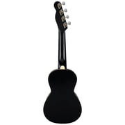 Fender Monterey Concert Ukulele - Black Bundle with Gig Bag, Tuner, and Austin Bazaar Instructional DVD