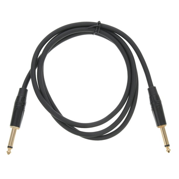Cable de audio de micrófono masculino a masculino 6.35mm Cable de audio para guitarra eléctrica negro