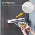 thumbnail image 4 of Magnetic Plastic Wrap Dispenser With Slide Cutter, Refillable Tin Aluminum Foil Dispenser, Reusable Sturdy Abs Cling Film Food Wrap Cutter, 4 of 4