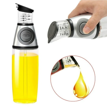 

ABIDE 500ml Oil Dispenser Oil Vinegar Dispenser Glass Bottle with Measurements Oil Sprayer Dispenser for Kitchen Cooking