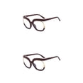 thumbnail image 3 of Guardurnaity Gafas de lectura de gran tamaño para mujer y hombre, gafas con estampado de leopardo a la moda, montura grande, gafas sin receta, Rojo 2piezas, 3 of 6