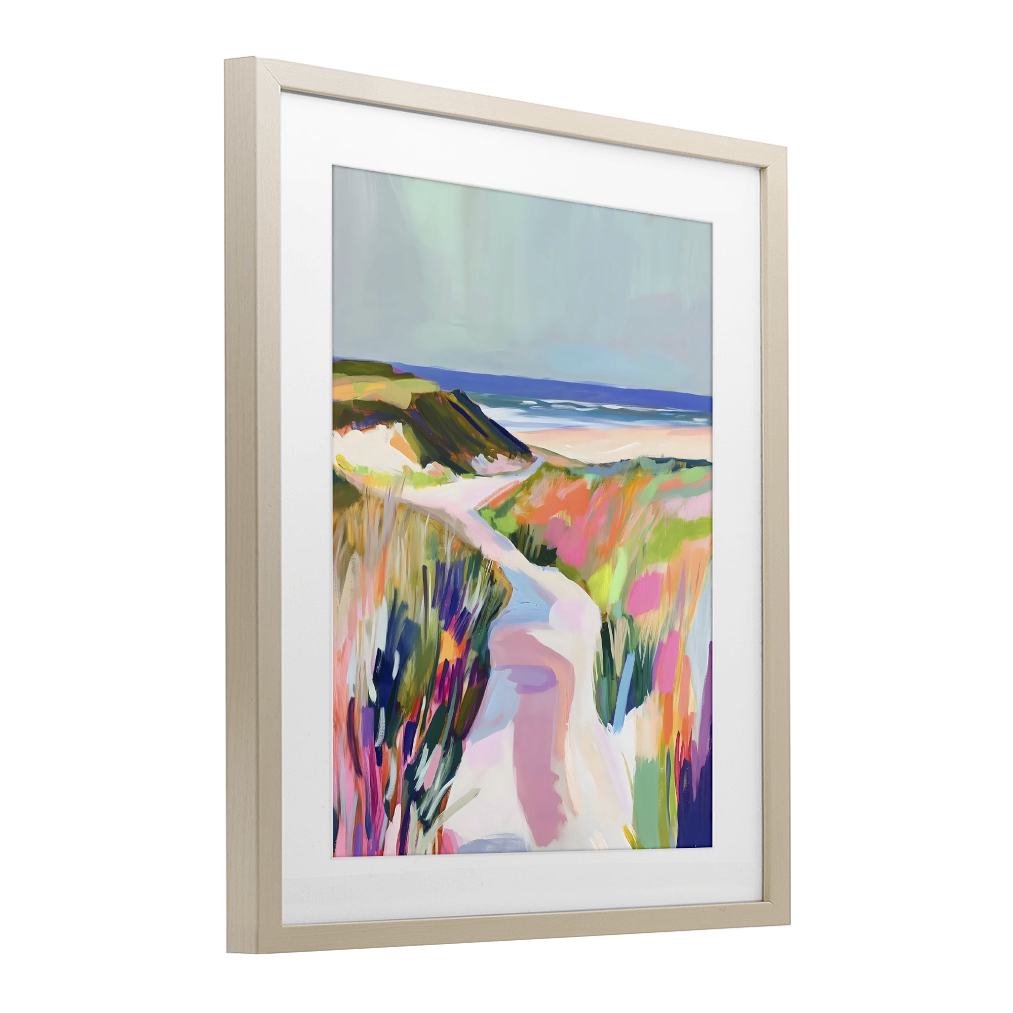 Stupell Industries Pathway Through Pastel Sand Dunes Birch Framed Print Under Glass, design by The Prints Vibe
