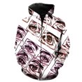 thumbnail image 1 of Sudadera con capucha y cremallera para hombre, de manga larga y gran tamaño, con diseño abstracto de ojos de tigre, ideal para la primavera de 2024. Chaquetas informales con capucha para adolescentes., 1 of 6