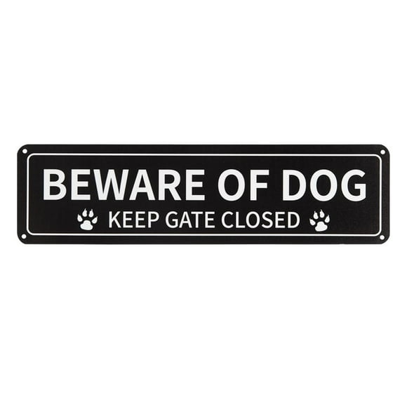 OUSITAID Beware of Dog Sign Dog Warning Sign Guard Home with A Paw Print Dog Warning Sign Sturdy Aluminum Fade Resistant Ideal for