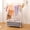 White, variant on Enogets Kids Clothing Rack with Storage Box, Dress up Holder, Child Garment Stand with Hanging Rods, Small and Foldable, Bamboo (Pink)