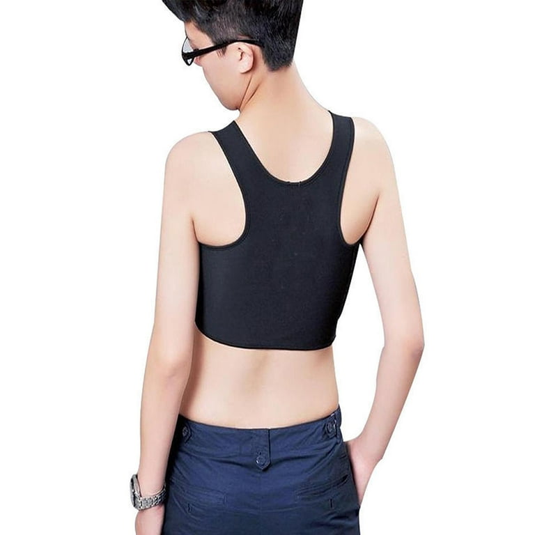 Womens Breathable Crop Vest Chest Binder Tank Tops Vest Breast FTM Tomboy  Lesbian Undershirt Plus Size 