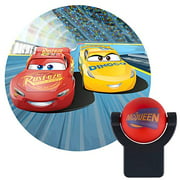 Projectables 11742 Cars LED Plug-In Night Light, Red and Black, Light Sensing, Auto On/Off, Projects Disney Pixar Characters Lightning McQueen, and Dinoco Cruz Ramirez Image on Ceiling, Wall, or Floor