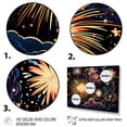 thumbnail image 3 of Designart "Celestial Sky with Fireworks" Fashion Framed Wall Art Decor - Modern Blue Fireworks Entryway Framed Wall Art Print, 3 of 6