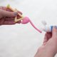 thumbnail image 2 of Baby Toothbrush, Flamingo, Pink/Yellow，Cepillo de entrenamiento de dientes de leche para bebés ShuxiuWang 1327537093718, 2 of 4