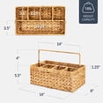 thumbnail image 2 of Best Choice Products Handwoven Silverware Organizer w/ Handle, 5 Compartment Flatware Organizer - Natural, 2 of 8
