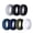 #8, variant on Silicone Wedding Ring for Men: 7 Pack 8mm Width Breathable Air Grooves Silicone Rubber Wedding Engagement Bands Valentine's Day Gift, Size 9