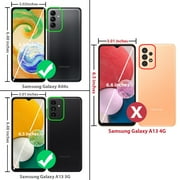 TJS Phone Case for Samsung Galaxy A13 5G, Galaxy A04s with [Tempered Glass Screen Protector] Impact Resistant Metal Ring Magnetic Support Kickstand Drop Protector Phone Cover (Black)