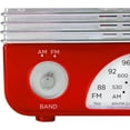 thumbnail image 2 of Northpoint AM/FM Portable Vintage Radio , Circa 1960's Design, " AA " Battery Operated Radio, Tuning, Volume and on/off Knob, Red, 2 of 5