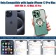 thumbnail image 2 of Funda magnética para iPhone 12 Pro Max compatible con MagSafe, protección completa, delgada, a prueba de golpes, antiarañazos, con purpurina y protector de lente de cámara, vista del logotipo, 2 of 8