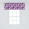 thumbnail image 2 of Ambesonne Cartoon Window Valance, Clouds and Paint Splash, 54" X 18", Violet and Pale Salmon, 2 of 3