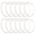 thumbnail image 3 of Shisuyan Clear Shower Curtain Rings PP 12Pcs Simple Design 2.55X2.55X0.35in, 3 of 9