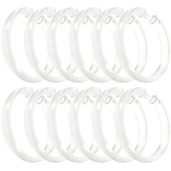 BESTYASH 12Pcs Round Shower Rings for Bathroom with Smooth Slide on Curtain Rod