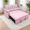 Pink, variant on Eyisean 53"W 3 in 1 Convertible Loveseat Sleeper Sofa Bed, Comfy Velvet Pull Out Couch Futon with Throw Pillows, USB Charging Port, Side Storage Pocket, Lounge Couches for Living Room, Easy Assembly