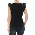 thumbnail image 4 of MAISON JULES $40 Womens New 1245 Black Eyelet Short Sleeve Top XXL B+B, 4 of 4