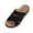 Black, variant on Women's Sandals Arch Support Wedge Open Toe Slip-on Peep Toe Slides Sandals Slippers for Women Casual Outdoor Beach Vacation Holiday Fashion Black 38