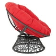 thumbnail image 2 of Papasan Chair with Red cushion and Black Resin Wicker Frame, 2 of 4