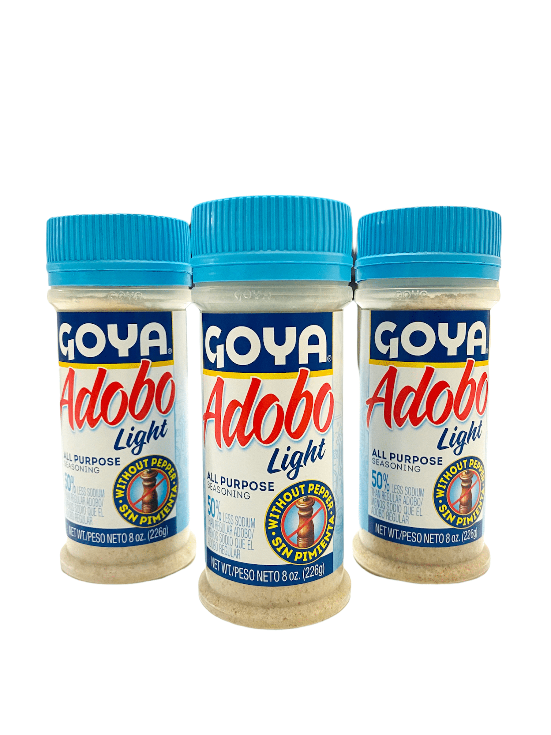 3 Pack Goya Adobo Light All Purpose Seasoning Without Pepper Sin