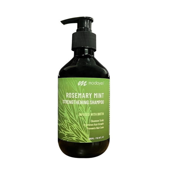 modayeri alisveriste yeni moda Champú fortalecedor de menta y romero con biotina: proporciona nutrición y salud del cuero cabelludo, limpia y ayuda a fortalecer el cabello, 10.14 onzas líquidas.