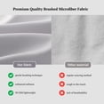 thumbnail image 2 of MR&HM Bedding Queen Sheet Set 4 Pcs, Super Soft Brushed Microfiber Queen Sheets, Cozy Bed Sheets for All Seasons (Queen Size, Light Grey), 2 of 9