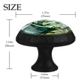 thumbnail image 4 of Green Tropical Leaves Pattern 35MM Round Glass Cabinet Knobs, Kitchen Knobs for Drawer Dresser Cupboard Wardrobe Modern Pulls Handles Hardware, Set of 12, 4 of 6