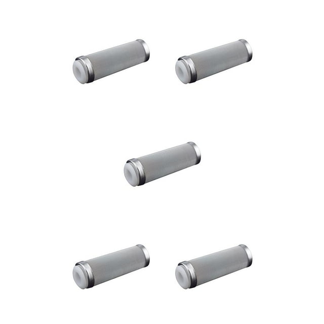 Wisewang Universal Aquarium Inlet Inflow Strainer Mesh Stainless Steel Cylinder Filter Shrimp Fish Net Protector Accessories S 5Set