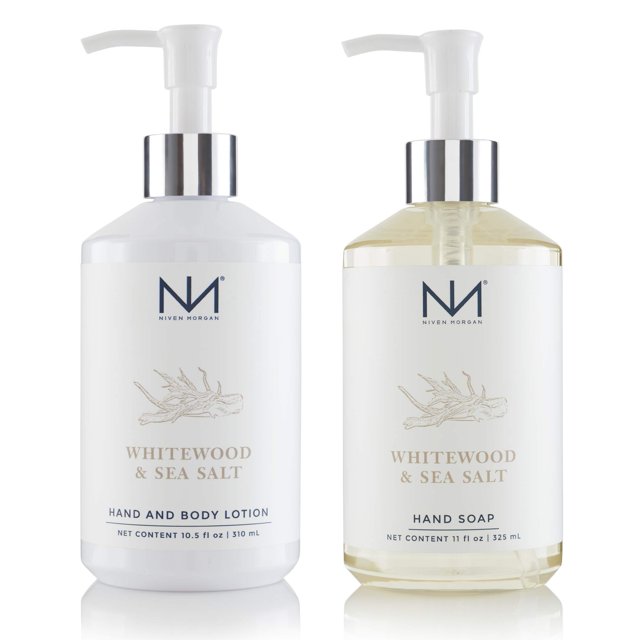 Niven Morgan - Set de loción y manos para manos Whitewood & Sea Salt
