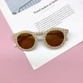thumbnail image 1 of Kids Cute Checker Panel Color Sunglasses Uv Protection Glasses Trendy Sun Glasses, 1 of 7