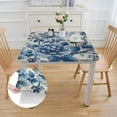 thumbnail image 2 of WYYP Tablecloths Spring Floral Birds Chinoiserie Flowers Decor Blue and White Plant white, 2 of 7