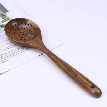 

Kitchen Gadget Teak Kitchen Utensils Colander Ladle Skimmer Scoop Kitchenware 28x8.2cm