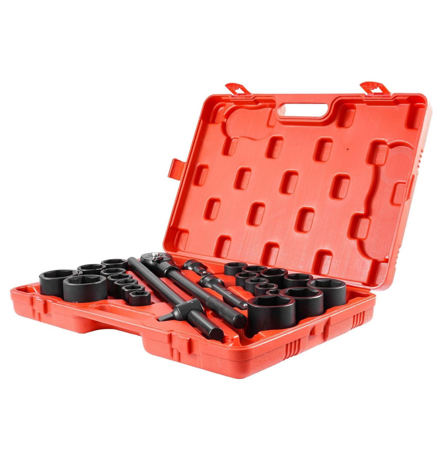 3/4" Drive Impact Socket Set - 27 Piece SAE & Metric, 6 Point Cr-V Steel