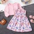 thumbnail image 6 of Girls Summer Outfits 2 Piece Set Casual Loose Fit Sleeveless Dress Cardigan Combo Comfortable Breathable Playwear For Outdoor Activities, 6 of 8