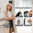thumbnail image 7 of SCRAWLGOD Leopard Print Gray Black Crossbody Purse for Women Leather Daily Small Purses Minimalist Women's Crossbody Handbags Metal Buckle Shoulder Bags with Chain Strap, 7 of 7