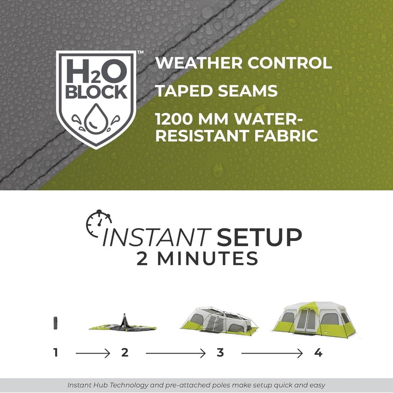 CORE 12 Person Instant Cabin Tent, 80