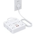 thumbnail image 1 of Regleta de alimentación HOPOW de 2 a 3 clavijas con 12 AC y 4 USB (2 USB-C), 1 of 7