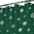 thumbnail image 3 of Green Christmas Snowflake Pattern Shower Curtain 36"x72" ,Bathroom Decorative Shower Curtains Set with 12 Hooks,Modern Waterproof Washable Shower Curtain, 3 of 6