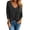 Black, variant on Women T-Shirts Hollow Out 3/4 Sleeve Knit Tops Casual Design V-Neck Blouse Shirt Soft Solid Color Streetwear