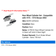 thumbnail image 2 of Rear Wheel Cylinder Set - Compatible with 1975 - 1976 Nissan 280Z, 2 of 2
